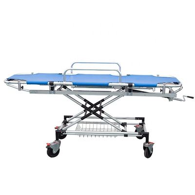 ποιότητας  Blue Aluminum Alloy Emergency Ambulance Stretcher Bed For First Aid εργοστάσιο